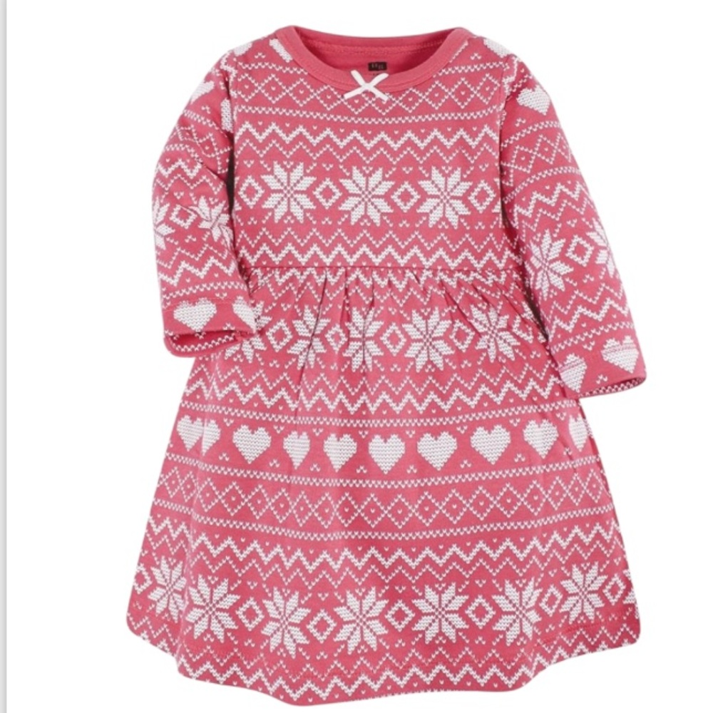 Hudson Baby Pink and White Patterned Dress NEW Size 2T